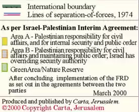 Israel (Map legend - within boundaries and ceasefire lines 2000)